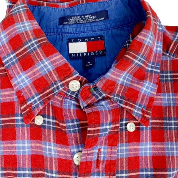 Tommy Hilfiger Plaid Cotton Button Down Shirt - Picture 2 of 5